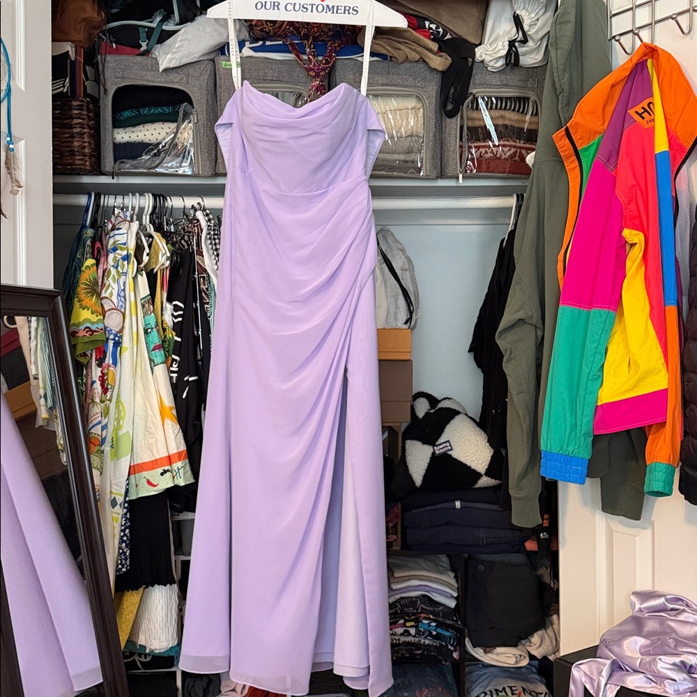 Azazie lilac chiffon dress - Picture 14 of 15